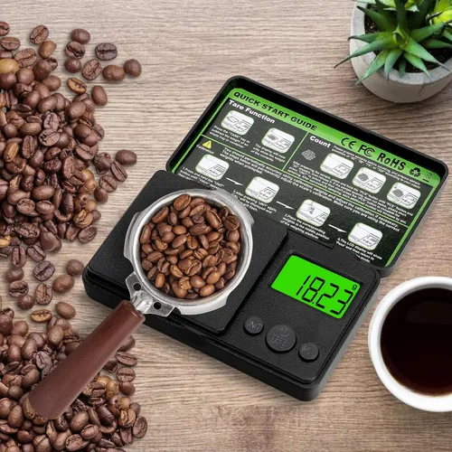 Miniatura 8 de Básculas digitales de bolsillo de 0.01/35.27 oz, básculas portátiles de precisión de gramos con 7 unidades y función de tara, básculas de cocina