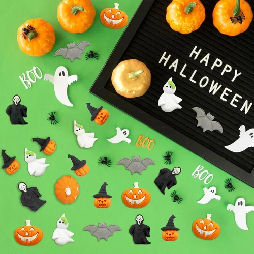 Miniatura 7 de Borradores de Halloween para niños, 35 piezas de borradores de calabaza 3D a granel para premios de clase de estudiantes, recompensa de juego, caja