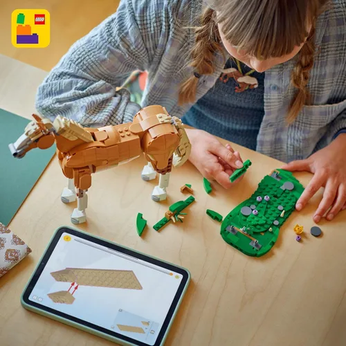Miniatura 6 de LEGO Creator 3 en 1 hermoso juguete de construcción de caballos para niños, bloques de construcción y juguete de aprendizaje para niñas y niños, a
