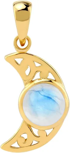 Miniatura 7 de Silvershake Aretes colgantes o colgante o colgante de plata de ley 925 chapada en oro amarillo con dije o colgante con cadena de 18 pulgadas