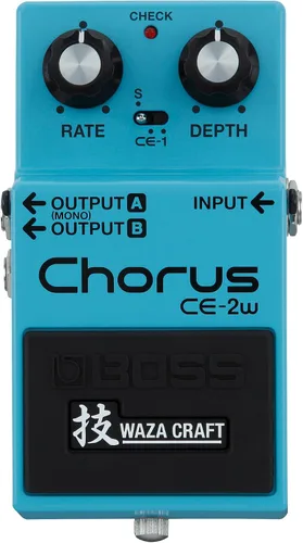 BOSS CE-2W Chorus | Pedal de efecto para guitarra Waza Craft premium con circuito analógico | Reproducción fiel de los legendarios pedales de coro