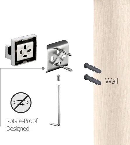 Miniatura 4 de BAGNOLUX Juego de accesorios de baño 4 piezas, juego de toallero de baño SUS304 de acero inoxidable, juego de barra de toallas para montaje en Cromo