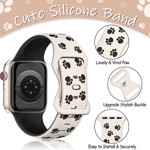 Miniatura 2 de Correa de silicona compatible con correas de Apple Watch de 1.614 in, 1.575 in, 1.654 in (S10/11) 1.496 in para mujer, correas para iWatch SE Series