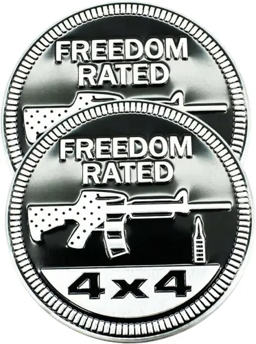 Miniatura 10 de 2 piezas de emblema de coche Boobie Rated, emblema automotriz metálico 4 x 4, emblemas de coche redondos de metal 3D, pegatinas de emblema de coche