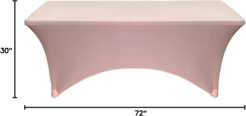 Miniatura 7 de YOUR CHAIR COVERS - Fundas rectangulares de elastano para mesa de 6 pies, mantel ajustado para eventos de boda, decoraciones de patio, tela elástica