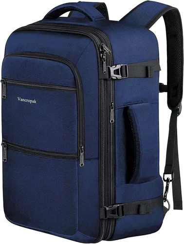 Miniatura 13 de Vancropak Mochila de mano de 13.2 gal, expandible, extragrande, aprobada para viajar en avión, resiste el agua, maleta, ligera, fin de semana