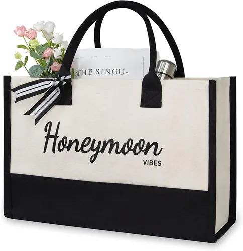 Miniatura 95 de TOPDesign Canvas Tote Bag, Bridal Shower Gifts for Bride, Wedding Bachelorette Bride Gifts Shoulder Bag