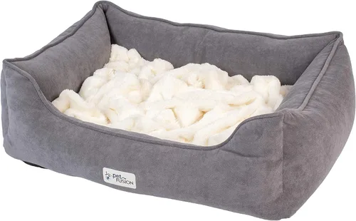 PetFusion Cama calmante para perros y gatos | Cama antiansiedad para perros pequeños; gatos | Manta suelta que promueve la excavación (perros) y