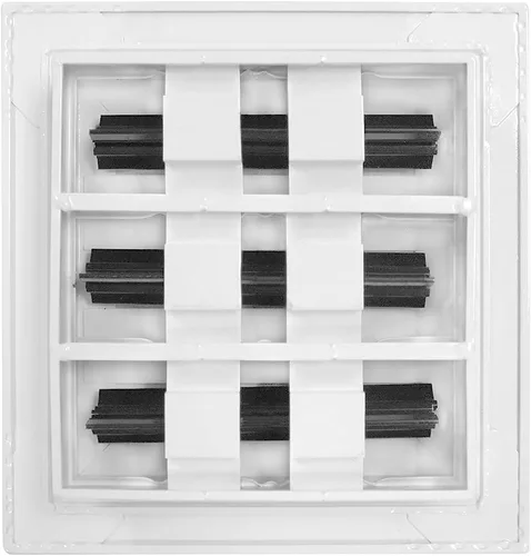 Miniatura 2 de BUILDMART - Cubierta de ventilación de AC moderna blanca de 6"x6" - Ventilación de aire decorativa - Difusor de ranura lineal estándar - Rejilla