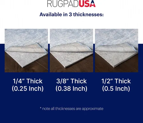Miniatura 6 de RUGPADUSA, Almohadilla para alfombra de 4 pies 10 pulgadas x 6 pies 10 pulgadas, 100% fieltro (1/4 pulgadas de grosor), segura para todos