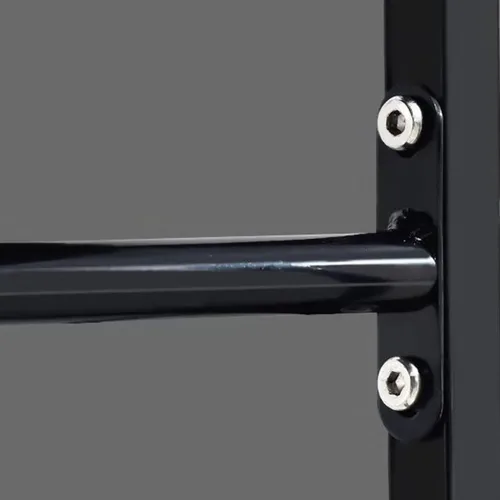 Miniatura 3 de Perchero de ropa de tubería industrial con ruedas con frenos, resistente soporte de metal resistente para ropa (A)