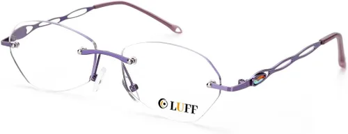 Miniatura 10 de LUFF Rimless Reading Glasses for Women Blue Light Computer Readers Lightweight 16g Metal Frame Eye Strain Relief plateado