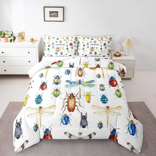Miniatura 22 de Erosebridal - Juego de edredón con bandera estadounidense, juego de edredón de plumón tamaño individual para niños y adolescentes, juego de edredón