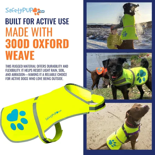 Miniatura 6 de Chaleco reflectante para perro, tamaños para perros de 14 libras a 130 libras – chaleco de seguridad con reflectante para mejor visibilidad., M