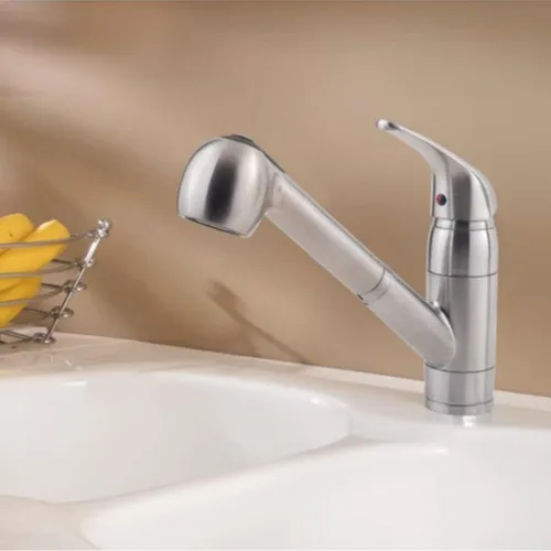 Miniatura 3 de Grifo de cocina de Pfister con un mango extraíble de 1 o 3 orificios, sin plomo, serie Pfirst, G133-10SS Acero inoxidable