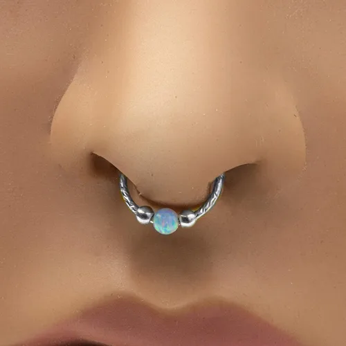 Miniatura 13 de Fake Opal Septum Rings