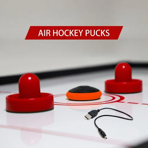 Miniatura 6 de Discos y paletas de hockey de aire, discos flotantes recargables para cualquier superficie plana, incluyen un cable de carga y discos electrónicos