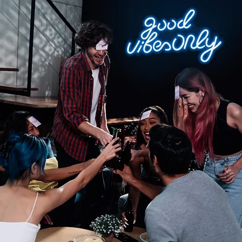 Miniatura 5 de Letreros de neón Good Vibes Only para decoración de pared, luces LED de neón, letreros adecuados para sala de estar, bar de cerveza, sala