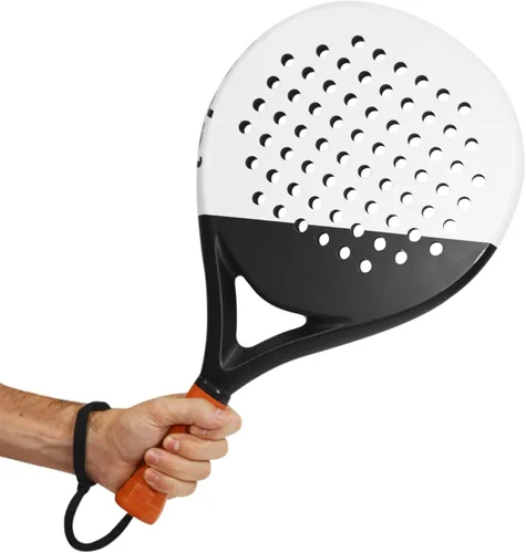 Miniatura 4 de LAPAT Raqueta de pádel con bolsa de cubierta, superficie de carbono con espuma viscoelástica EVA, raquetas de pádel ligeras, tenis POP White Seúl