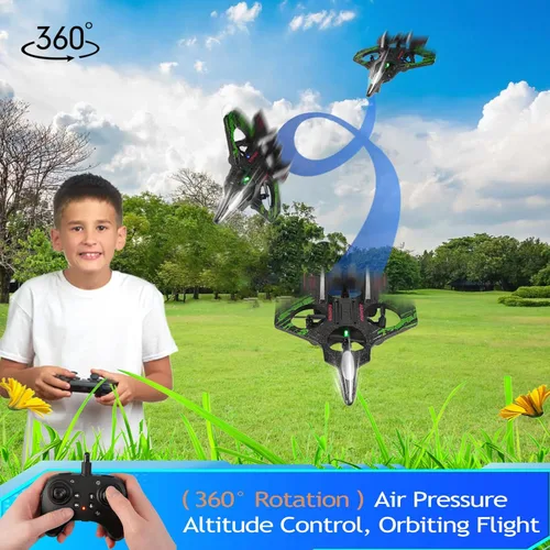Miniatura 3 de Drone de control remoto para niños, aviones RC de espuma de 2.4 GHz, helicóptero cuadricóptero con vuelo automático, giro de 360°, detección