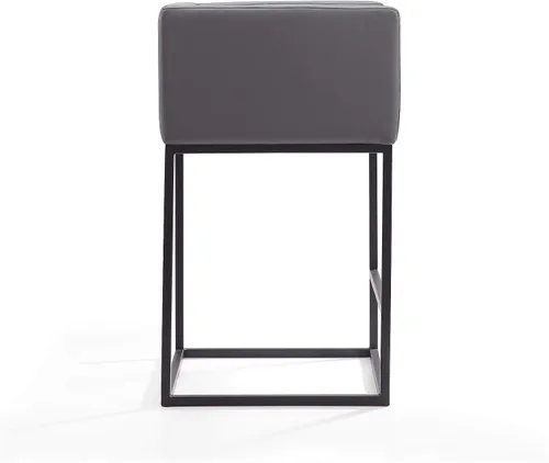 Miniatura 5 de Manhattan Comfort Embassy - Taburete de bar de metal gris y negro de 34 pulgadas