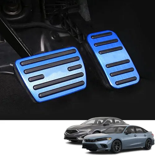 Accesorios interiores personalizados para Acura ILX/RDX/TLX/MDX Honda Civic EX/LX/EX-L CR-V Odyssey Passport Pilot Ridgeline, cubierta del pedal de