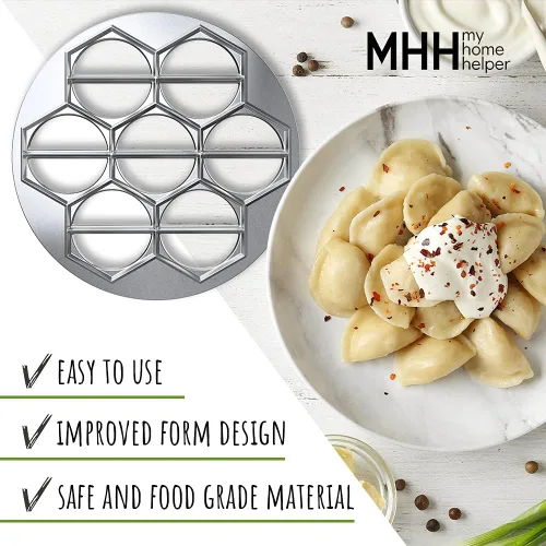 Miniatura 8 de Fabricante de Ravioli y Empanada – Prensa de Molde de 14 Ranuras de Alta Resistencia para Dumplings Caseros, Pierogi, Pasteles, Samosas, Empanadas