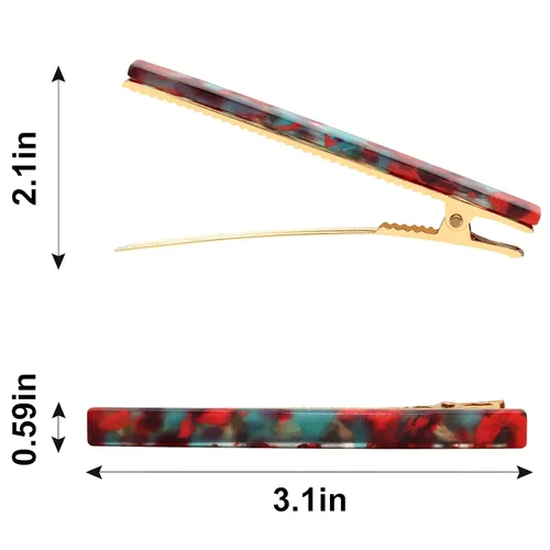 Miniatura 3 de Cobahom 6 pinzas para el cabello, accesorios para el cabello para mujeres, pasadores de pico de pato de resina, pinzas para el cabello elegantes