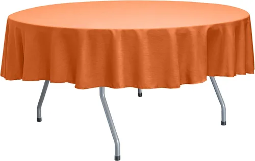Miniatura 70 de Ultimate Textile Mantel redondo reversible Shantung Satin Majestic de 84 pulgadas, color rosa hielo