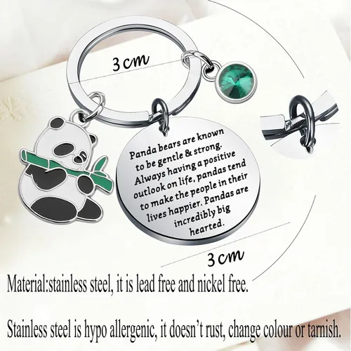 Miniatura 2 de Lindo llavero de panda animal oso panda amante joyería regalo oso panda oso oso panda son conocidos por ser suaves y fuertes