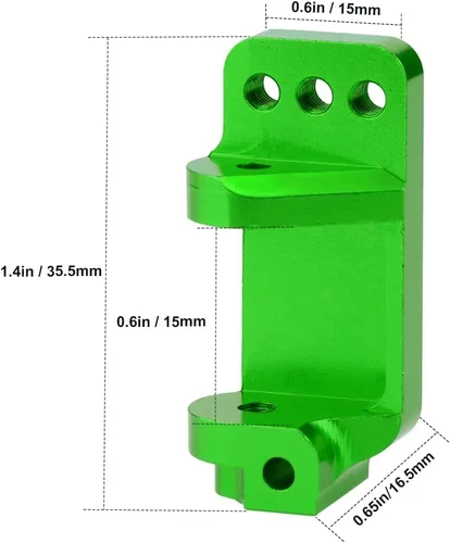 Miniatura 5 de Hobbypark Bloques de ruedas de aleación de aluminio para RC 1/10 Traxxas 2WD Slash, Stampede, Rustler, Nitro Slash, reemplaza la parte 3632 (verde)