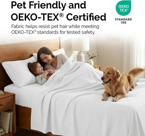 Miniatura 6 de Southshore Fine Living, Inc. Juego de ropa de cama de microfibra de 4 piezas, juego de sábanas tamaño Queen, sábana bajera ajustable de 14 pulgadas