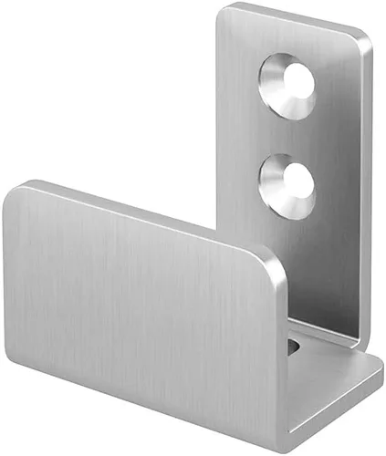 Miniatura 13 de JUBEST Guía de piso de acero inoxidable para montaje en pared, herrajes para puertas corredizas de granero de hasta 1-3/4 "W 1-7/8 "H
