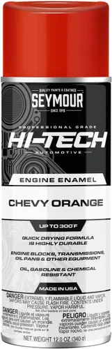 Seymour EN-48 Pintura en aerosol para motor de alta tecnología, color naranja Chevy de 12 onzas (paquete de 1)