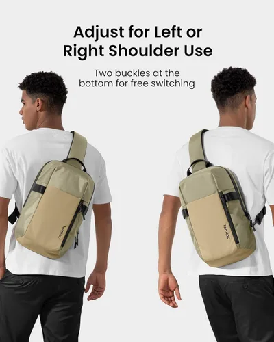 Miniatura 5 de tomtoc Mochila bandolera cruzada de 7L para hombres y mujeres, mochila EDC de pecho y hombro para MacBook Pro M5 de 14 pulgadas, MacBook Air/Pro