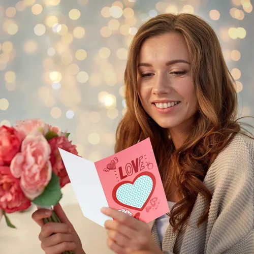 Miniatura 7 de Zonon 48 tarjetas para el día de San Valentín con sobres, tarjetas de felicitación a granel para niños de 4 x 6 pulgadas, tarjetas postales de San