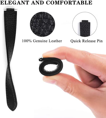 Miniatura 2 de Correas de cuero genuino compatibles con Fitbit Inspire 3/Inspire 2/Inspire HR/Inspire, correas deportivas suaves ajustables de repuesto
