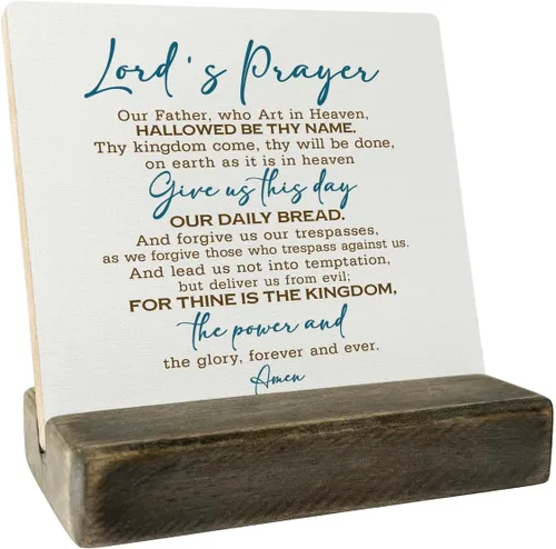 Miniatura 10 de Placa de Madera con Cita Cristiana - Números 6:24-26 - Que el Señor te Bendiga y te Mantenga, Soporte de Madera, Versículo de la Biblia como Regalo