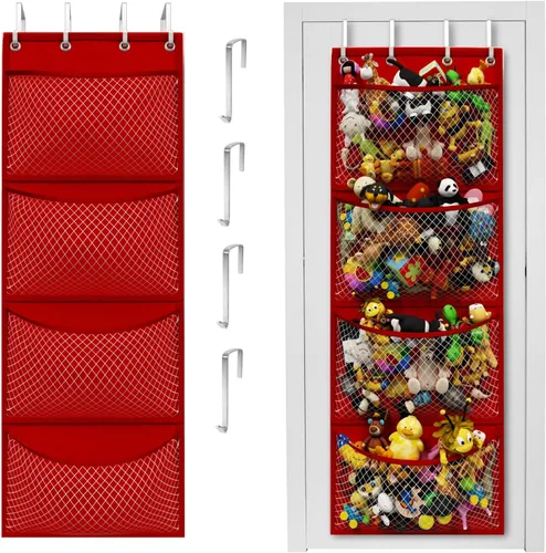 Honeyera Almacenamiento para Animales de Peluche - Organizador sobre Puerta para Muñecos, Accesorios para Bebés y Organizador de Juguetes de
