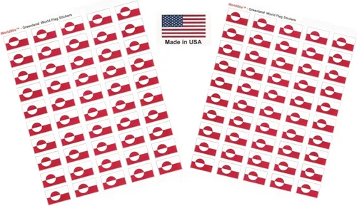 Miniatura 103 de 100 calcomanías de la bandera de Alaska; 1.5" x 1" hechas en Estados Unidos, calcomanías autoadhesivas de la bandera del estado para álbumes
