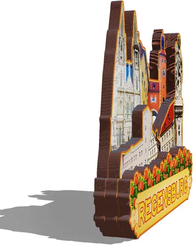 Miniatura 2 de Imán de madera de Alemania Regensburg 3D para nevera, recuerdos coleccionables, decoración hecha a mano, artesanías 2