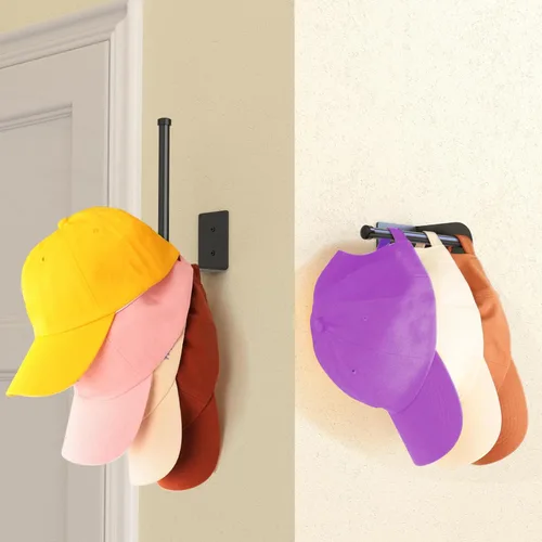 Miniatura 5 de Durmmur Paquete de 2 Percheros para Gorras de Béisbol, Organizador de Sombreros de Acero Inoxidable para Gorra de Béisbol, Organizador