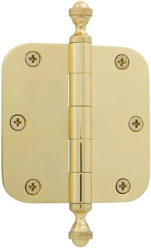 Miniatura 44 de Grandeur Hardware 824304 Bisagra residencial con punta de bellota de 3.5 pulgadas con esquinas de radio de 5/8 pulgadas en peltre antiguo