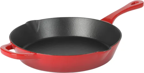 Miniatura 10 de Crock-Pot Cacerola de Hierro Fundido Esmaltado Europeo de 3 Cuartos con Tapa – Rojo Degradado, Utensilios de Cocina Duraderos Aptos para Horno
