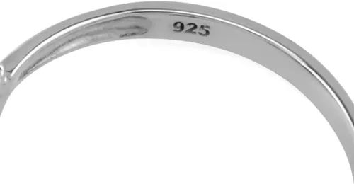 Miniatura 4 de Silvershake Anillo de compromiso y promesa de plata de ley 925 chapada en oro blanco o chapado en oro amarillo de 18 quilates