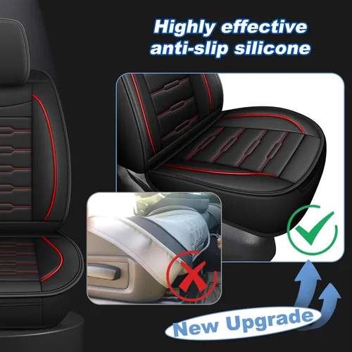 Miniatura 5 de AOMSAZTO RAV4 - Fundas de asiento delantero de cuero para Toyota RAV4 2019 2020 2021 2022 2023 2024 2025 LE, XLE, XLE Premium, Limited con Línea roja