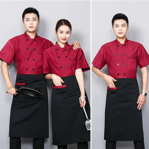 Miniatura 5 de Hotel Kitchen Restaurant Chef Coat ShortLong Sleeve Chef Jacket for Women Men Unisex Classic Chef Uniform