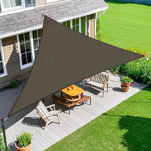 Amagenix Toldo parasol de 10 x 10 x 14 pies, borde curvo, para exteriores, color moca, transpirable, 95% bloqueo UV, para patio, jardín, patio