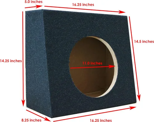 Miniatura 2 de 1 caja de subwoofer de camión de ángulo sellado individual de 12 pulgadas con MDF grueso y resistente, woofer de 12 pulgadas (1 unidad)
