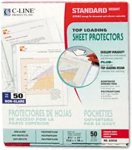 Miniatura 8 de C-Line, folios protectores finos, de poliéster, no resplandecientes, para papeles, tamaño estándar, 8.5 x 11 pulgadas, Transparente Claro